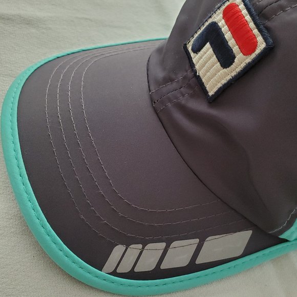 Fila Running Hat Adjustable Aqua and Grey - Picture 6 of 8